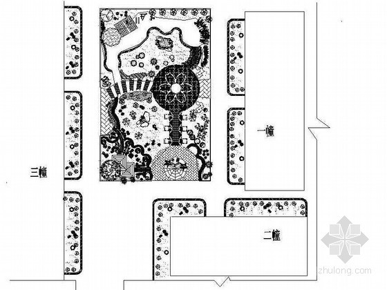 小区绿地设计cad图资料下载-四川某小区宅间绿地景观设计施工图