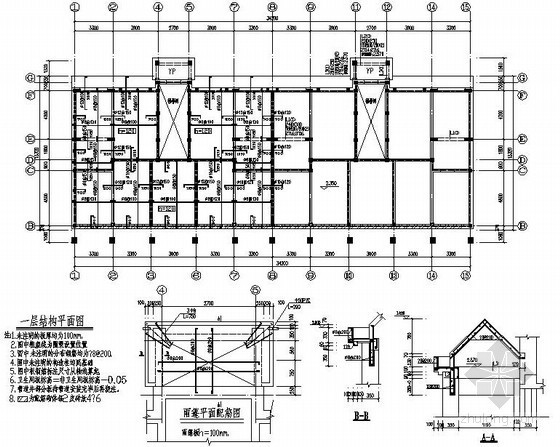 老虎窗配筋资料下载-7层砖混住宅结构设计图