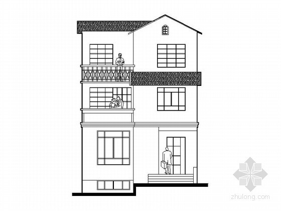50平方米住宅建筑施工图资料下载-某三层小康农居建筑施工图（240平方米）