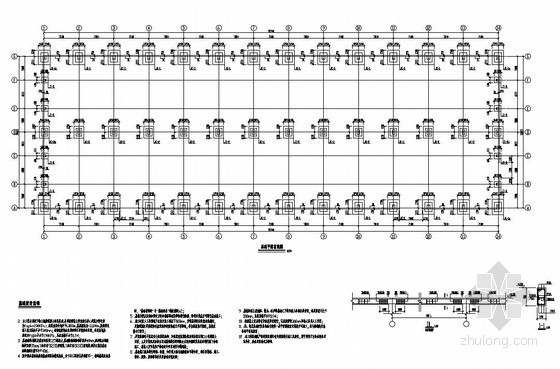 吊车结构设计资料下载-某单层32米跨带吊车轻钢厂房结构设计图