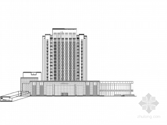 学术中心建筑图资料下载-[山东]17层大型现代风格国际学术交流中心施工图（含酒店商业 知名设计院）