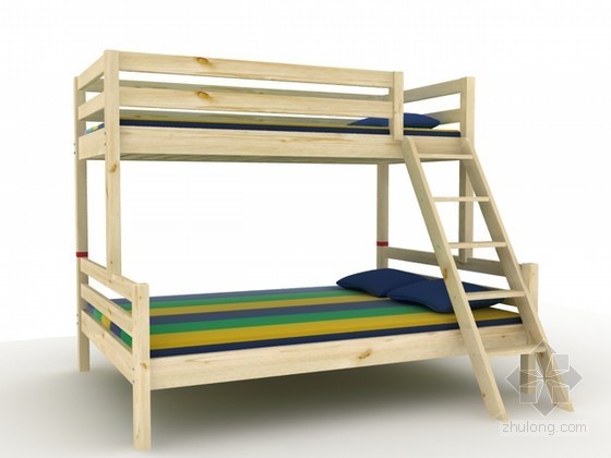 儿童床cad模型资料下载-芙莱莎儿童床3d模型下载