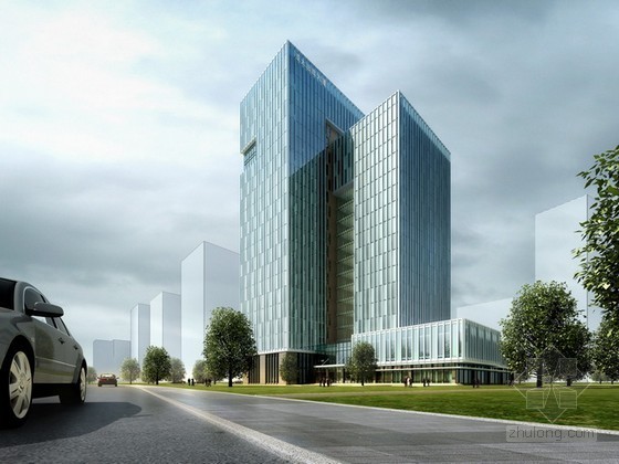 微软欧洲总部办公楼项目资料下载-亚太总部办公楼建筑psd分层素材下载