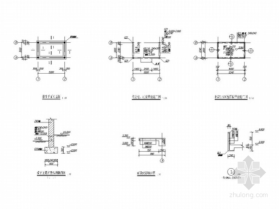 污水处理厂各建筑物及构筑物结构施工图-改良型SBR池电控间结构图 