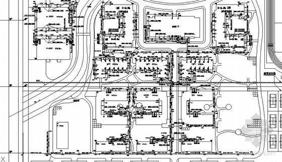 管道布置cad图资料下载-某工程排水管道布置图