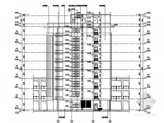 [徐州]某医院九层住院楼建筑施工图（含效果图）-图7