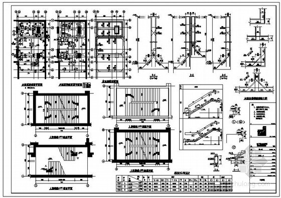 cad地下室楼梯资料下载-某地下室水池、人防楼梯节点构造详图