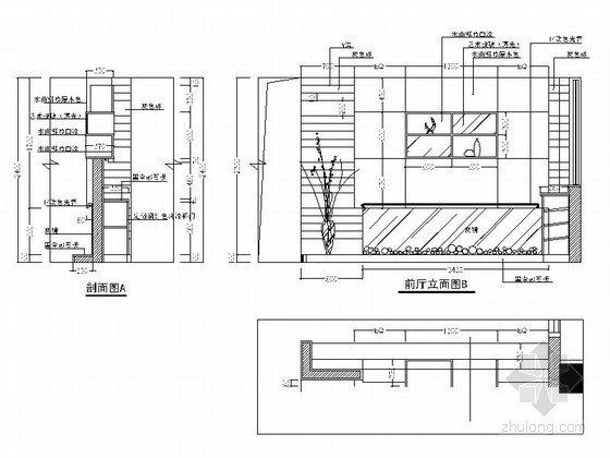 cad家庭吧台资料下载-时尚家庭吧台详图