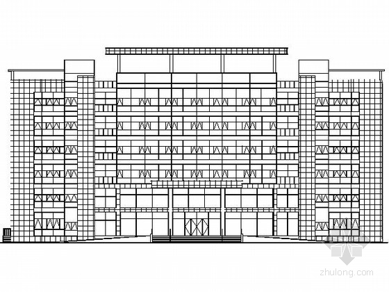 六层办公楼效果图模型资料下载-[山东]某公司六层简洁型办公楼建筑施工图