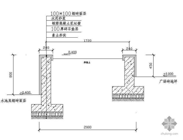 某中心绿地喷泉施工大样_3