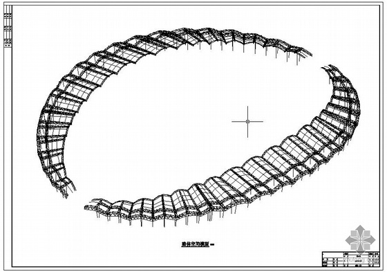 体育场钢网架结构资料下载-某体育场钢屋盖结构设计图