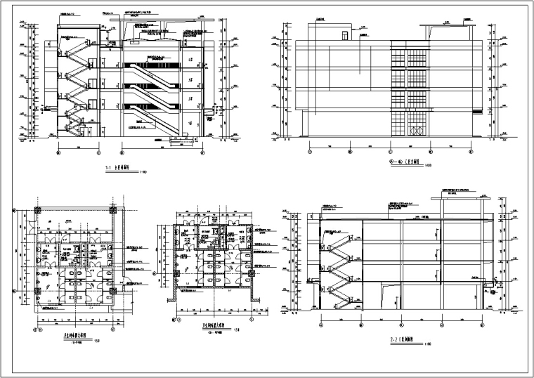 大型多层商场建筑设计施工图（CAD）-多层大型商场建筑设计3