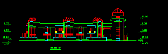 扇形建筑结构资料下载-2层类似扇形1820平米幼儿园建筑方案图
