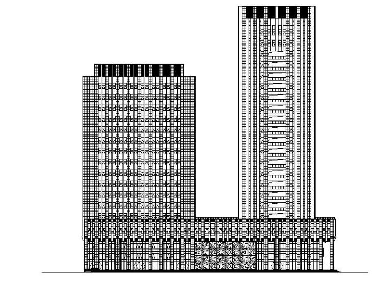 武汉高层办公楼标准层资料下载-[武汉]高层幕墙立面知名企业办公大楼建筑施工图