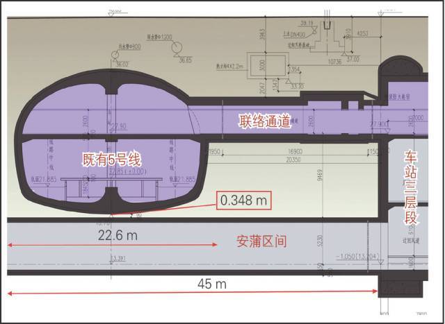 基于BIM的地铁隧道超近间距CRD法施工4D仿真_3