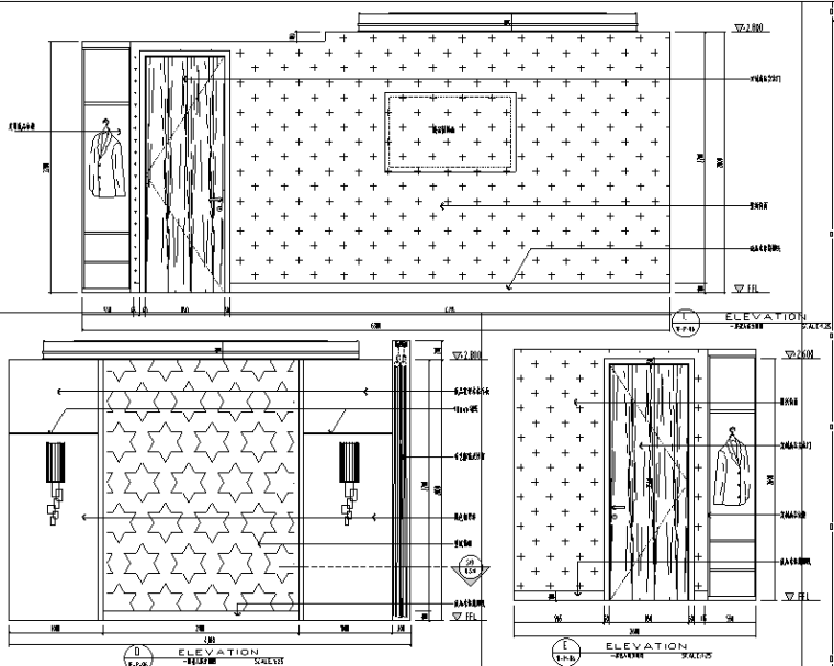 美式古典装修风格样板房资料下载-[辽宁]古典现代风格样板房设计施工图（附效果图）
