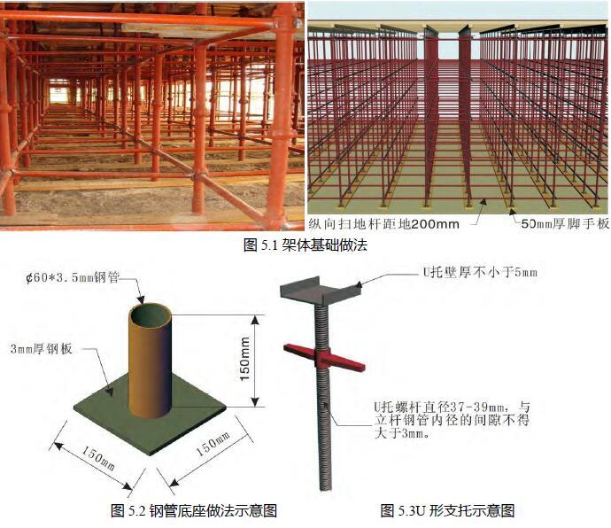 建筑工程施工现场安全文明标准化手册（137页，图文并茂）-脚手架支模体系