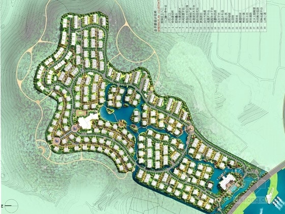 旅游度假村cad规划平面资料下载-[江苏]山水旅游度假村景观规划设计方案