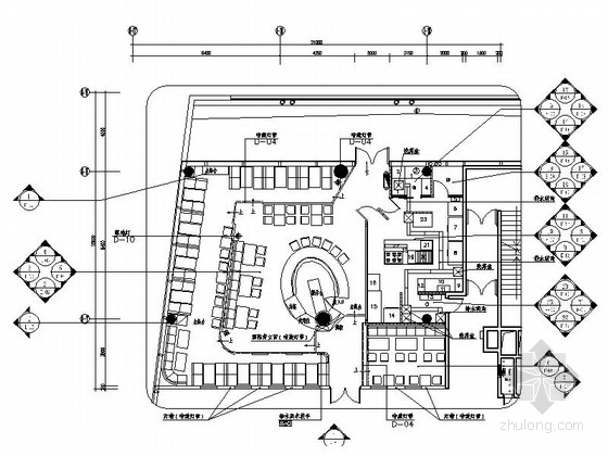 装修餐厅CAD图资料下载-[原创]高档典雅西餐厅设计CAD装修图（含效果）