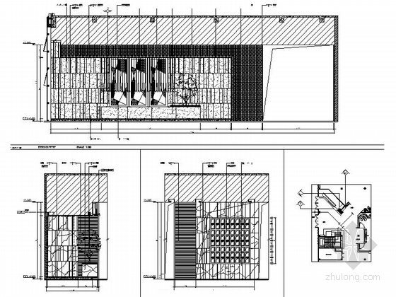 [福建]投资16亿客家文化豪华现代风格国际会议酒店室内装修施工图（含高清效果 推荐！）-[福建]投资16亿客家文化豪华现代风格国际会议酒店室内装修施工图（含高清效果）餐饮门厅立面图