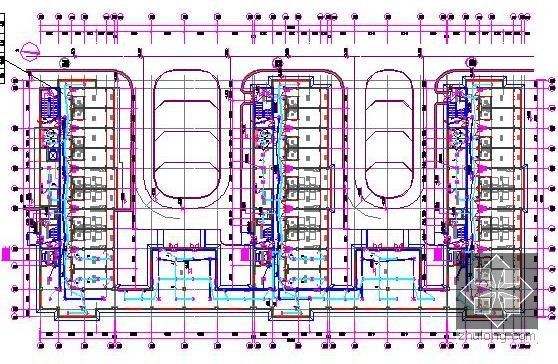[山东]2014年公寓楼建筑安装工程预算书(含全套图纸)-B1-3#一层照明平面图