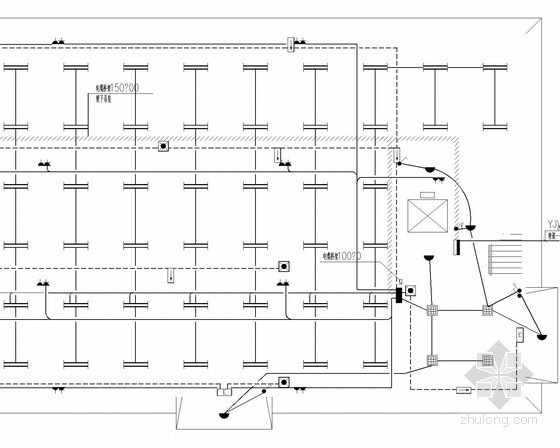 人防防雷接地资料下载-[安徽]厂房照明及防雷接地系统平面图