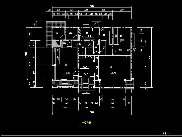 农村二层别墅建筑设计（包含CAD）-一层平面图