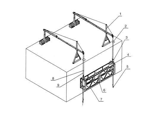 吊篮施工CAD图资料下载-吊篮施工方案