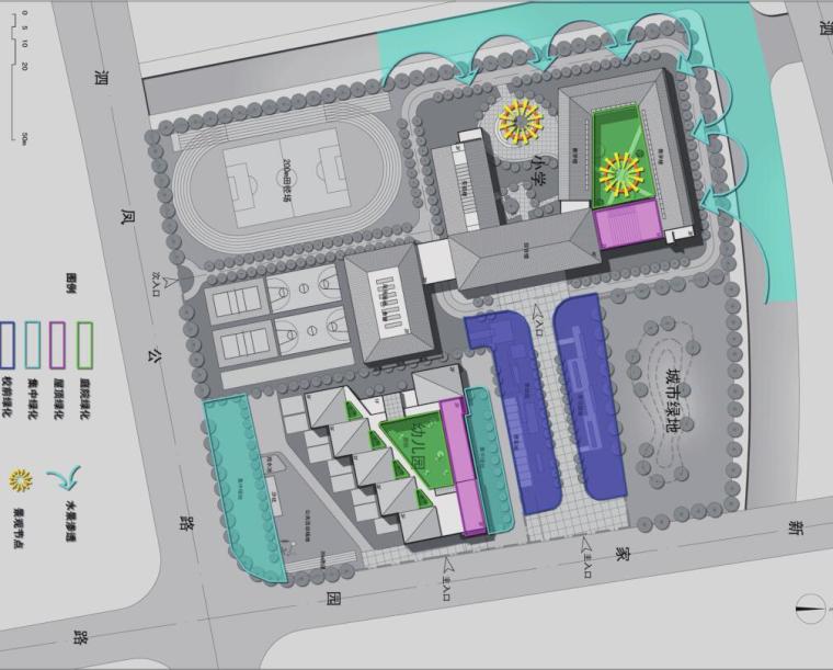 [上海]松江泗泾配套小学、幼儿园规划设计文本（PDF+33页）-景观分析