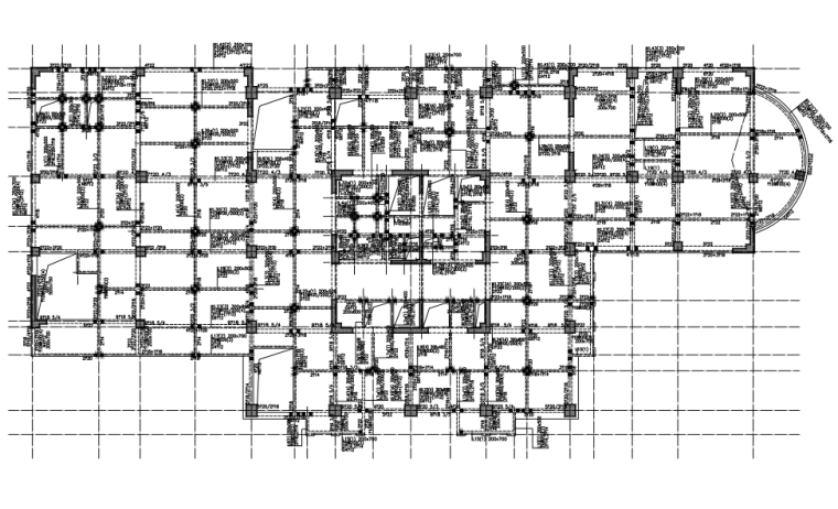 核心筒模板施工资料下载-[云南]16层框架核心筒结构商业广场结构施工图（CAD、36张）