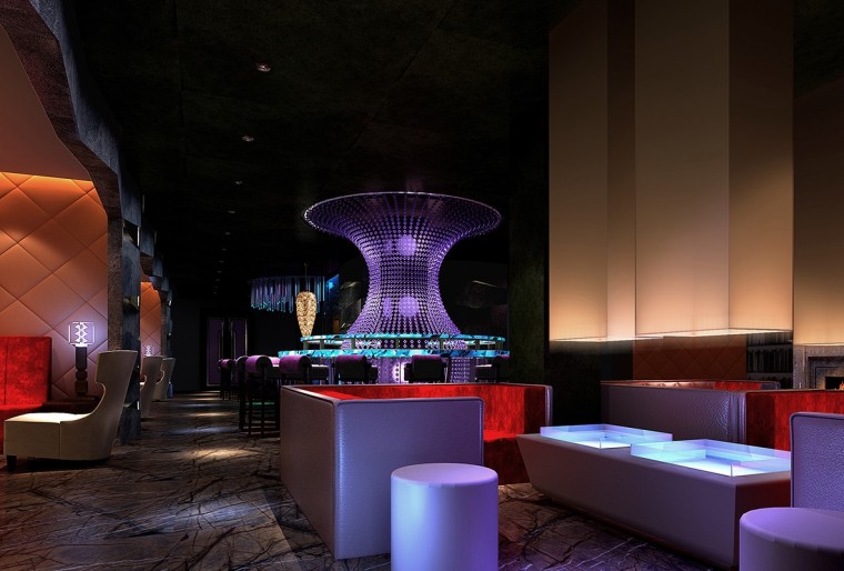 悦酒廊酒吧空间设计施工图（附效果图）-西宁酒吧角度二