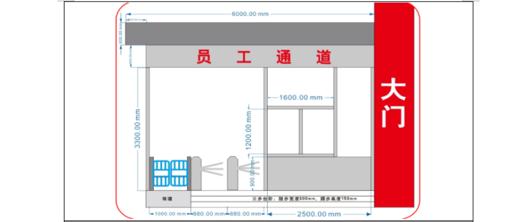 [郑州]知名地产悦府二期项目总承包工程施工组织设计（818页，图文详细）-实名制闸机系统效果图