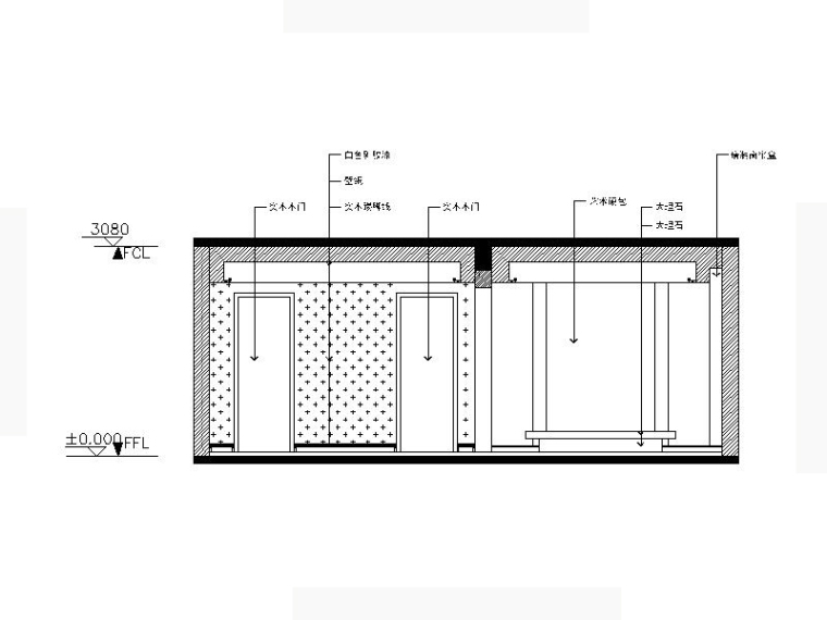 [江苏]现代简约舒适优雅样板房室内设计施工图（含实景图）-[江苏]现代简约舒适优雅样板房室内设计立面图