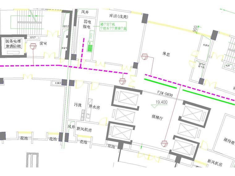 [重庆]某大型医院全套电气施工图-设备层弱电平面图.jpg