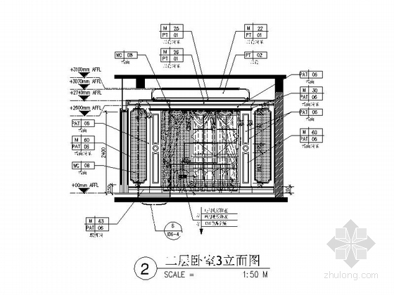 [温州]两层别墅欧式风格室内设计施工图（含效果图） 立面图