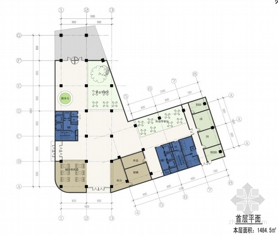 [青海]现代artdeco风格高层城市综合体及单体建筑设计方案文本-现代artdeco风格高层城市综合体及单体建筑平面图