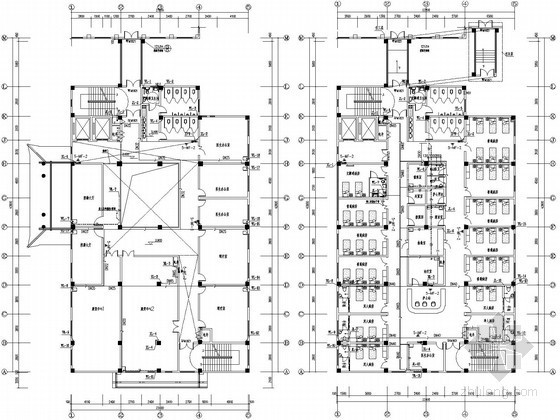 [河南]中医院综合病房楼给排水及消防系统施工图（大院出品）-二三层给排水平面图 