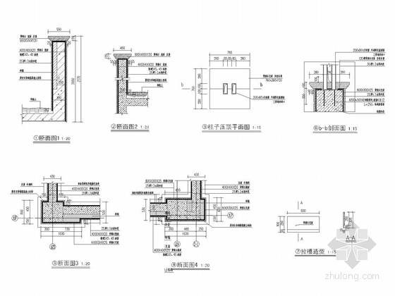 [福建]高档典雅型小区景观规划设计施工图-车库装饰施工图