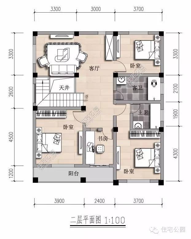 10套经典新农村自建房图纸分享，个个都是经典-户型九：2.jpg