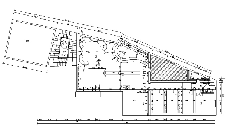 餐饮空间设计平面图资料下载-[新疆]复古时尚餐饮空间设计施工图（附效果图）