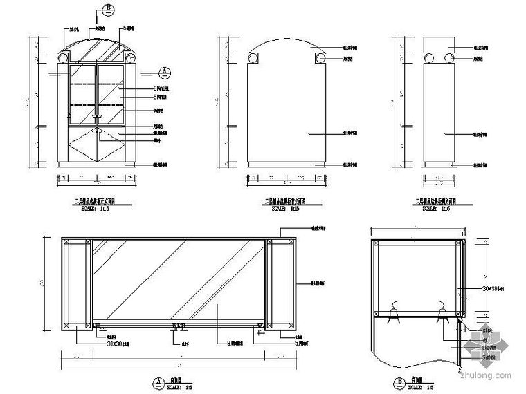 展示柜cad图纸立面资料下载-精品店展示柜