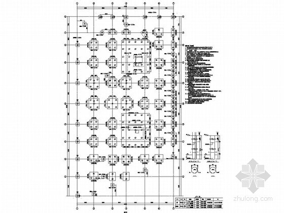 [江苏]14层框剪结构环境监测中心办公楼建筑结构施工图-桩位图 