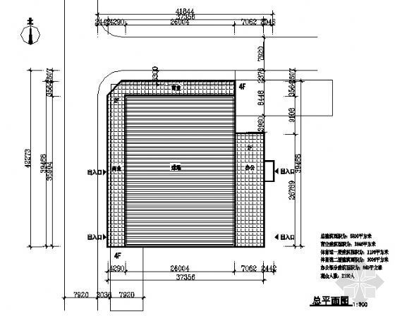 某体育馆建筑方案图-2