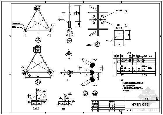 35米避雷针图纸资料下载-避雷针节点详图