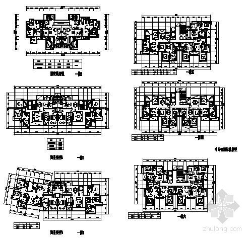 小区户型的dwg资料下载-某住宅小区的单体户型组合