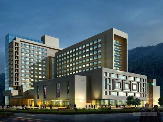 星级酒店设计风格资料下载-[山东]高层现代风格国际星级酒店建筑设计方案文本