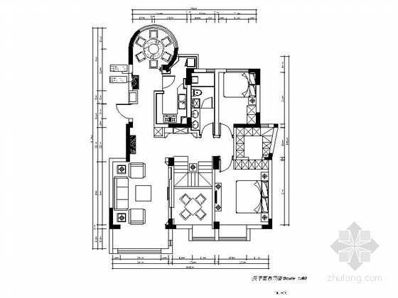 二层小别墅施工图纸资料下载-精品简约现代两层小别墅室内装修施工图