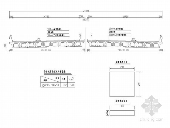 立体交叉横断面图资料下载-[黑龙江]桥梁标准横断面图