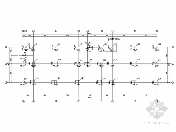 7层框架结构的资料下载-7层框架结构商务楼结构图(静压PHC管桩)