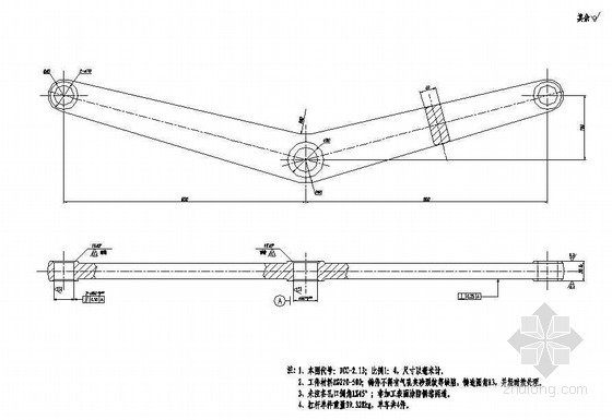 桥梁检查车设计资料下载-公路跨长江特大组合体系桥梁（检查车）杠杆节点详图设计